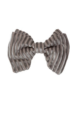 Beauty & The Beast Bowtie/Hair Clip - Grey Velvet Stripe - PROJECT 6, modest fashion