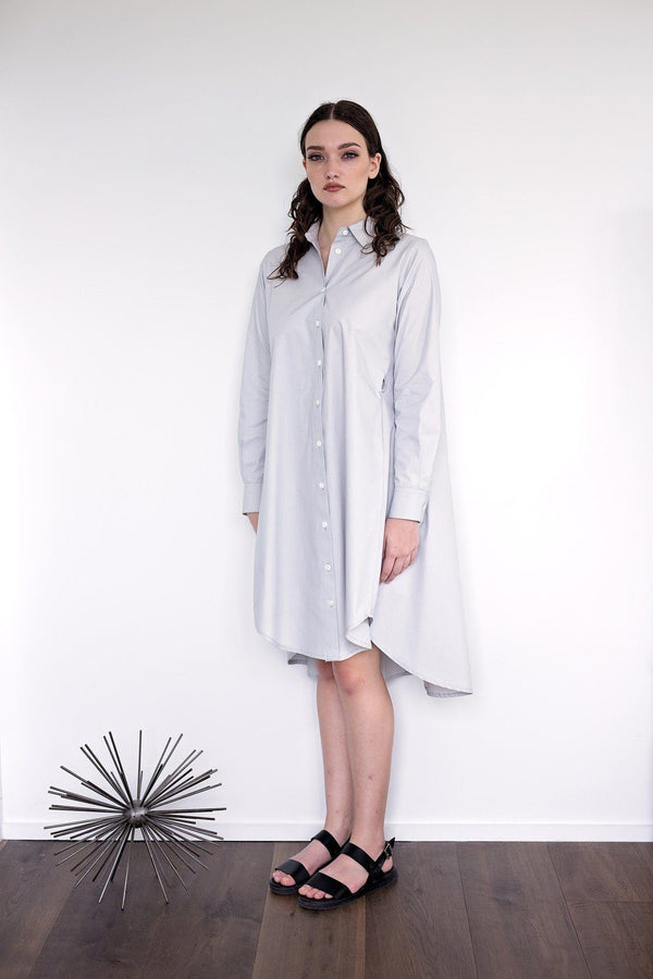 Maaya Short Length - Light Grey Poplin - PROJECT 6, modest fashion