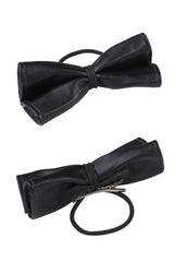 Butterfly Leather Clip/Pony (1 pc) - Black - PROJECT 6, modest fashion