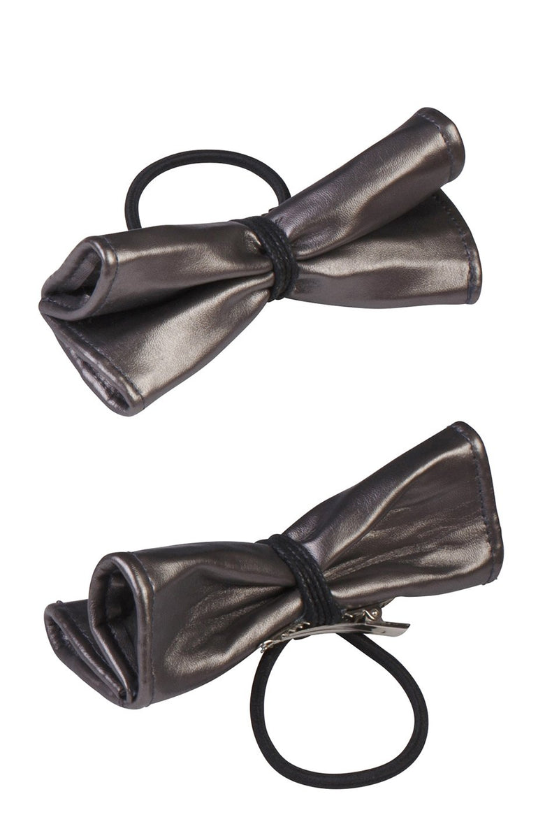Butterfly Leather Clip/Pony (1 pc) - Pewter - PROJECT 6, modest fashion