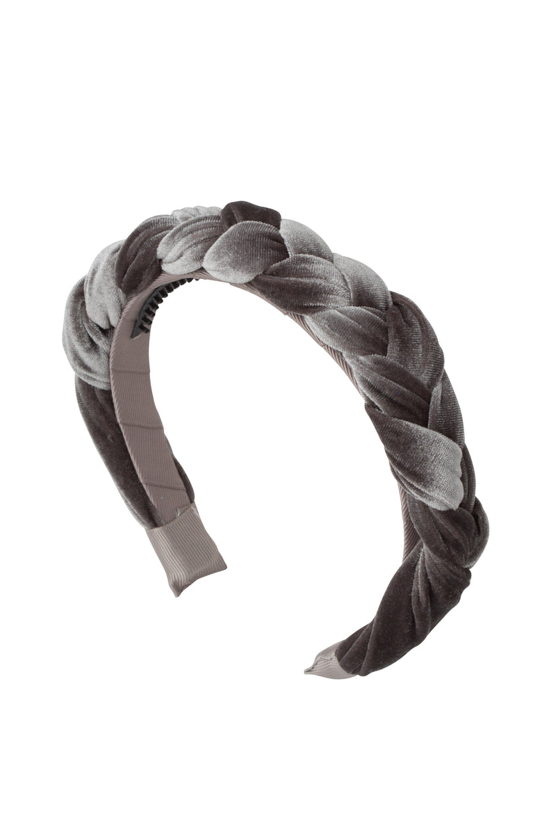Coronation Day Headband - Grey Velvet - PROJECT 6, modest fashion