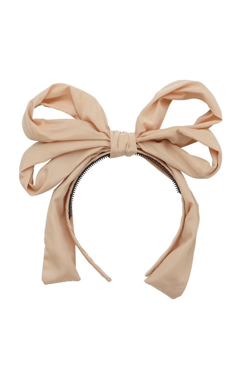 Double Party Bow Headband - Taupe - PROJECT 6, modest fashion
