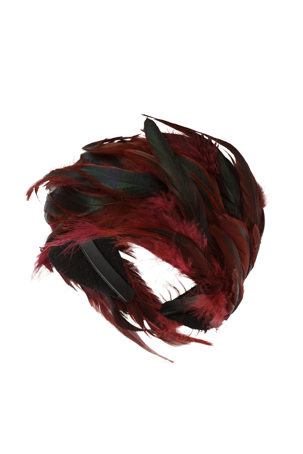 Feather Headband - Maroon - PROJECT 6, modest fashion