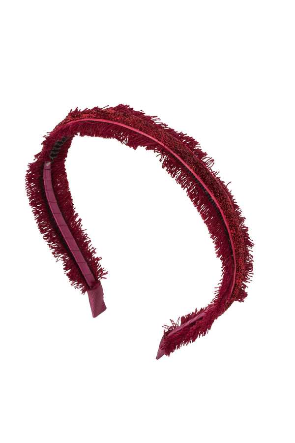 Flat Fringe Headband - Burgundy - PROJECT 6, modest fashion