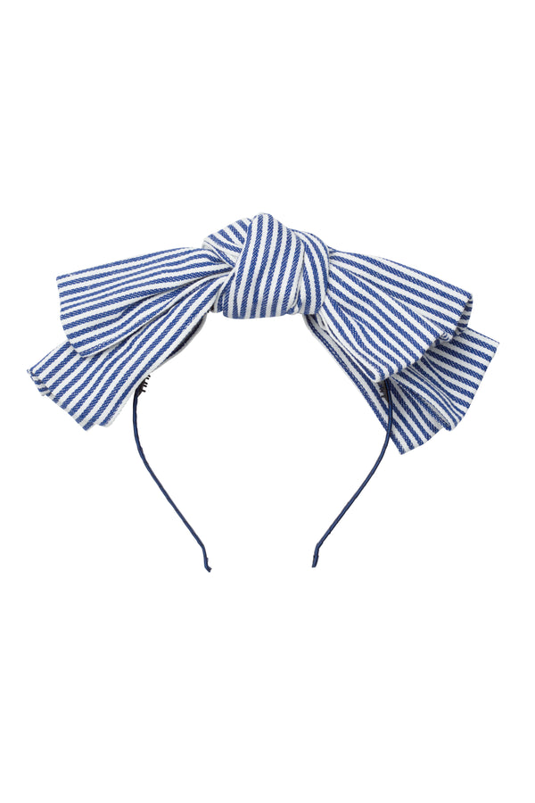 Floppy Denim Headband - Pinstripe - PROJECT 6, modest fashion