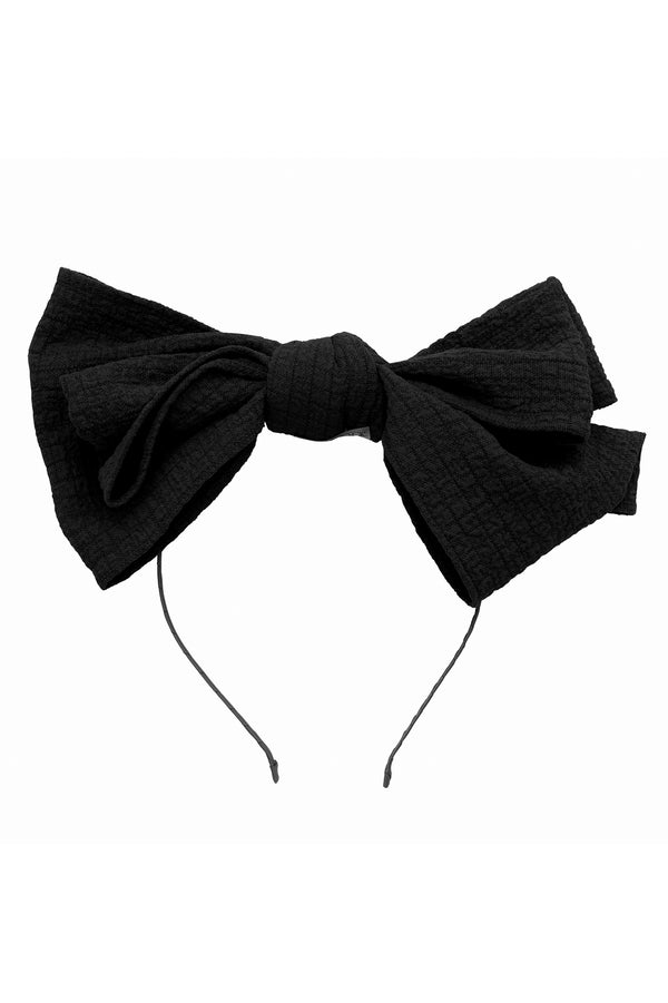 Floppy Muslin Headband - Black - PROJECT 6, modest fashion