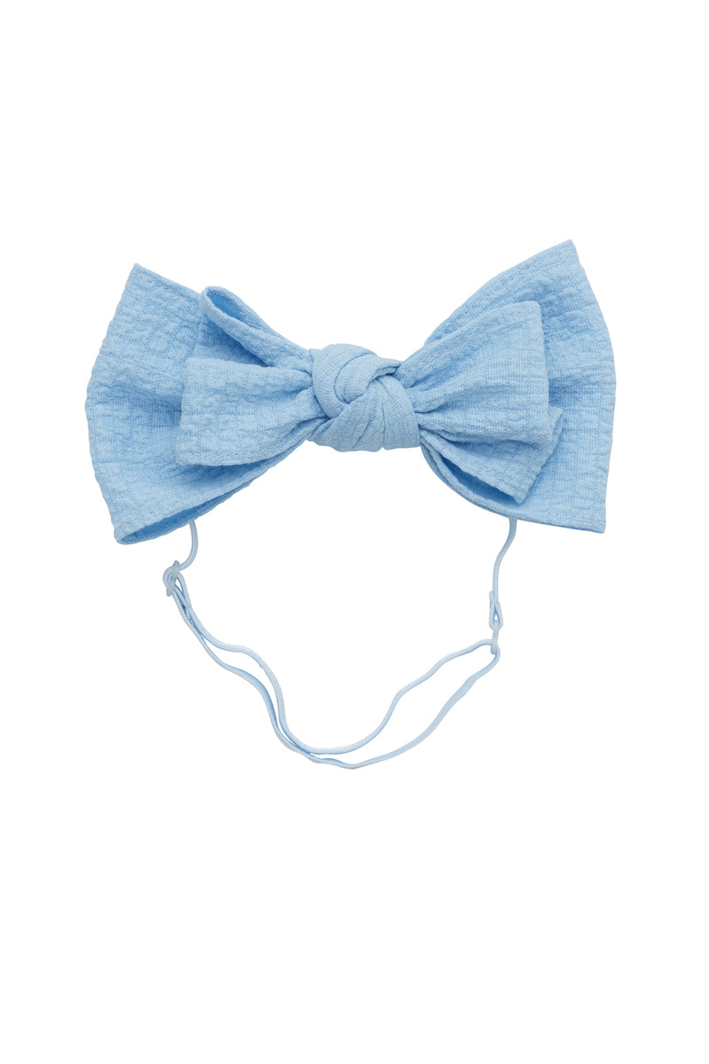 Blue shop muslin wrap