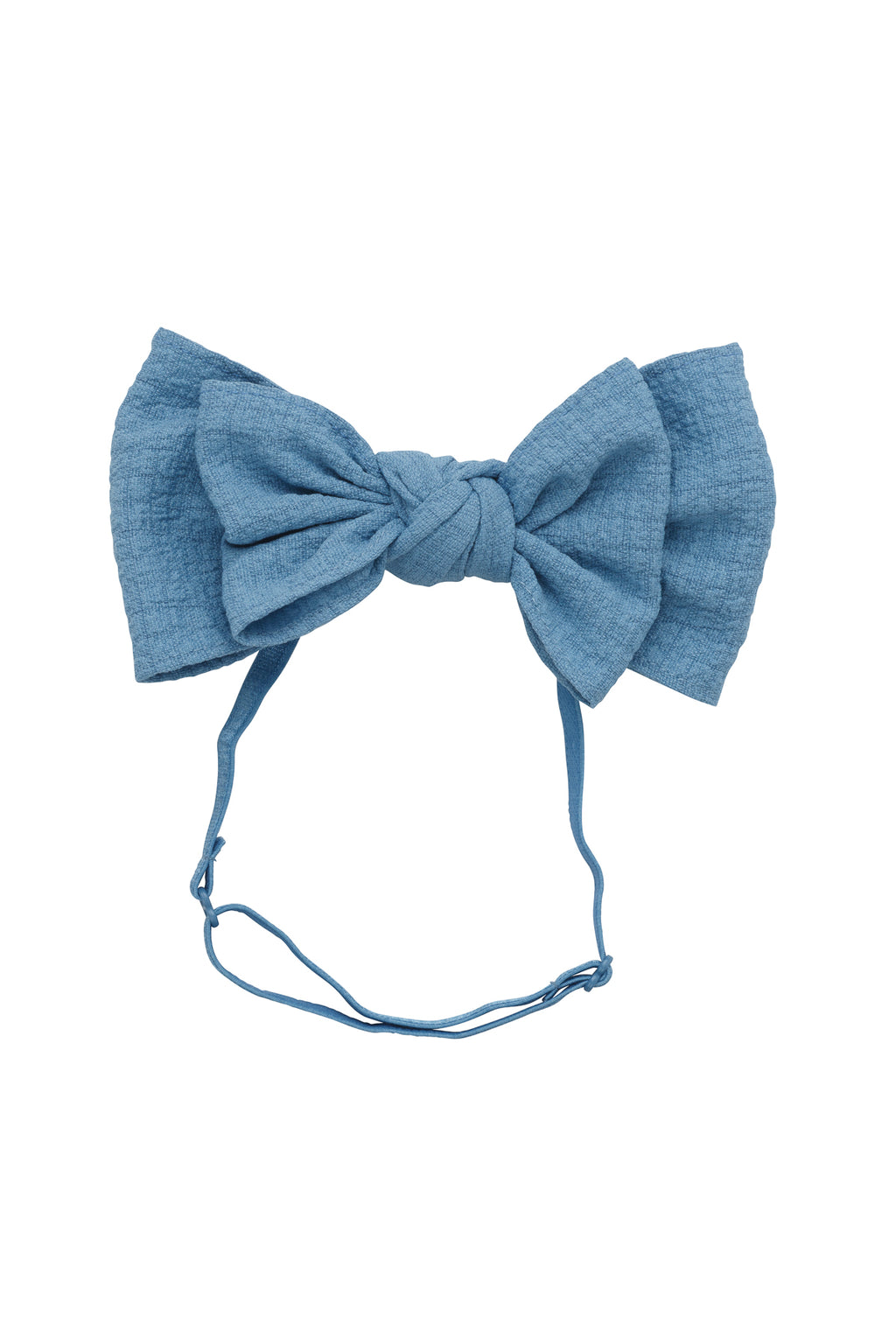 Blue muslin store wrap