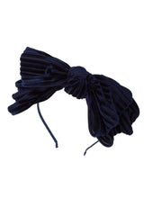 Floppy Velvet Stripe Headband - Navy - PROJECT 6, modest fashion