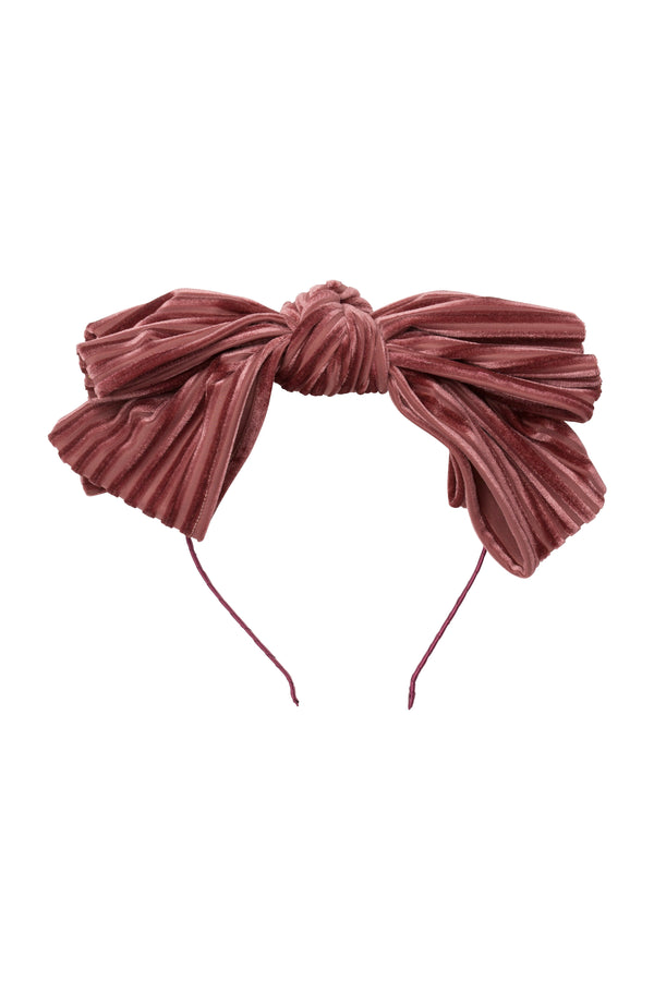 Floppy Velvet Stripe Headband - Rose - PROJECT 6, modest fashion