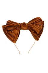 Floppy Velvet Stripe Headband - Rust - PROJECT 6, modest fashion