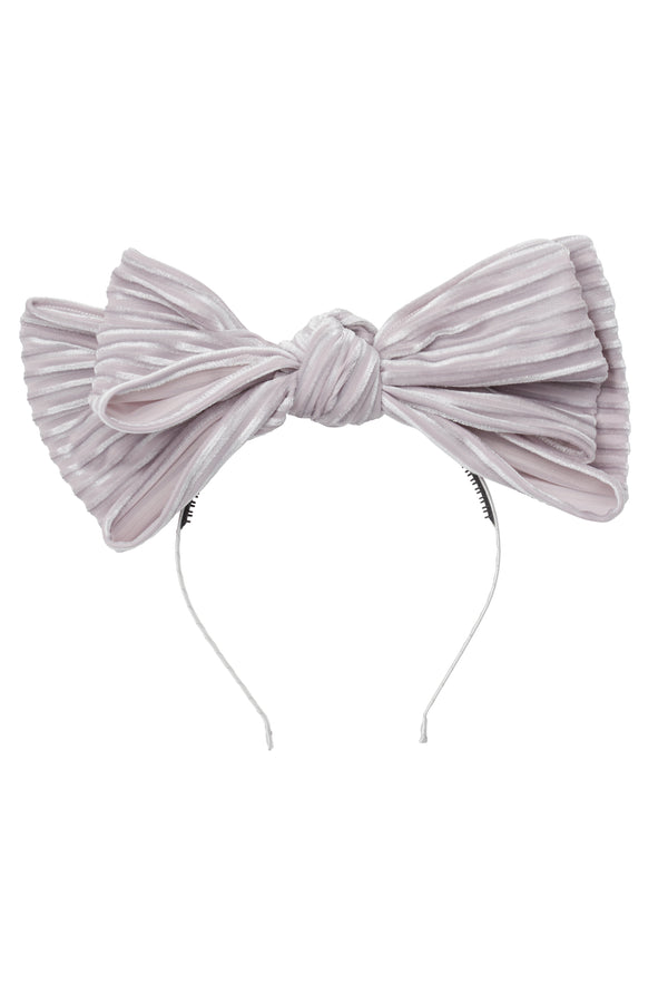 Floppy Velvet Stripe Headband - Silver - PROJECT 6, modest fashion