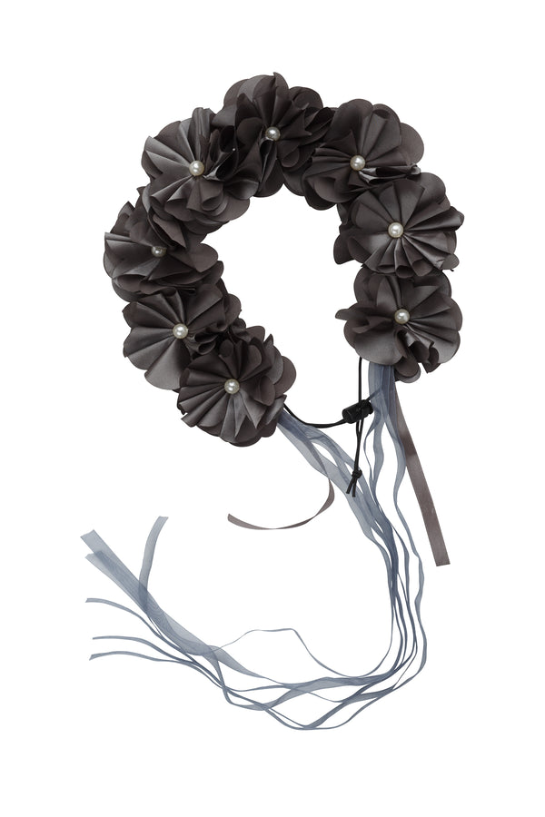 Floral Wreath Full - Charcoal - PROJECT 6, modest fashion