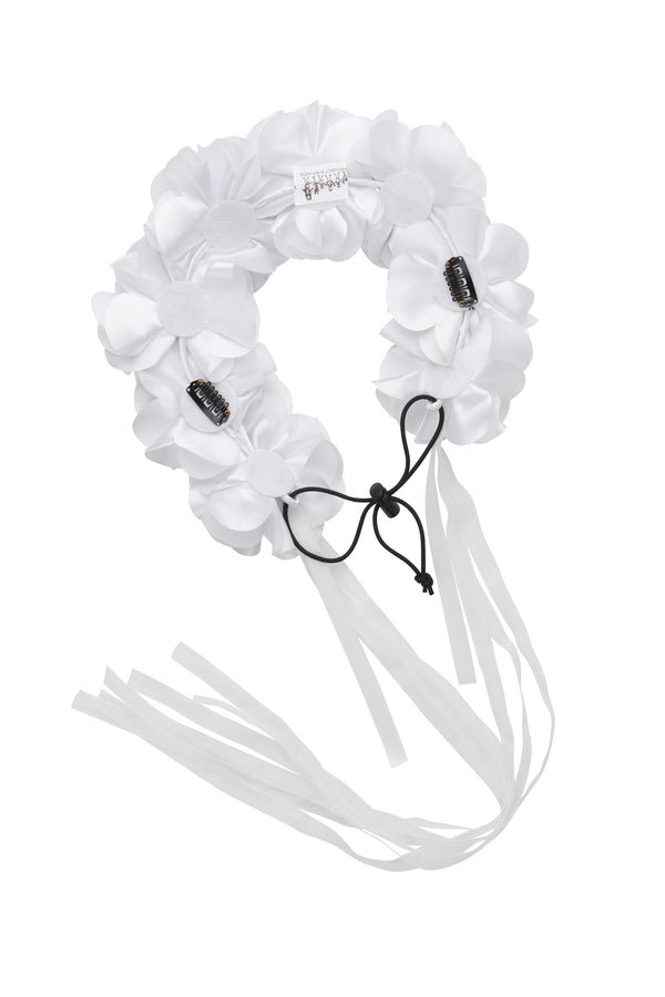 Floral Wreath Full - White - PROJECT 6, modest fashion