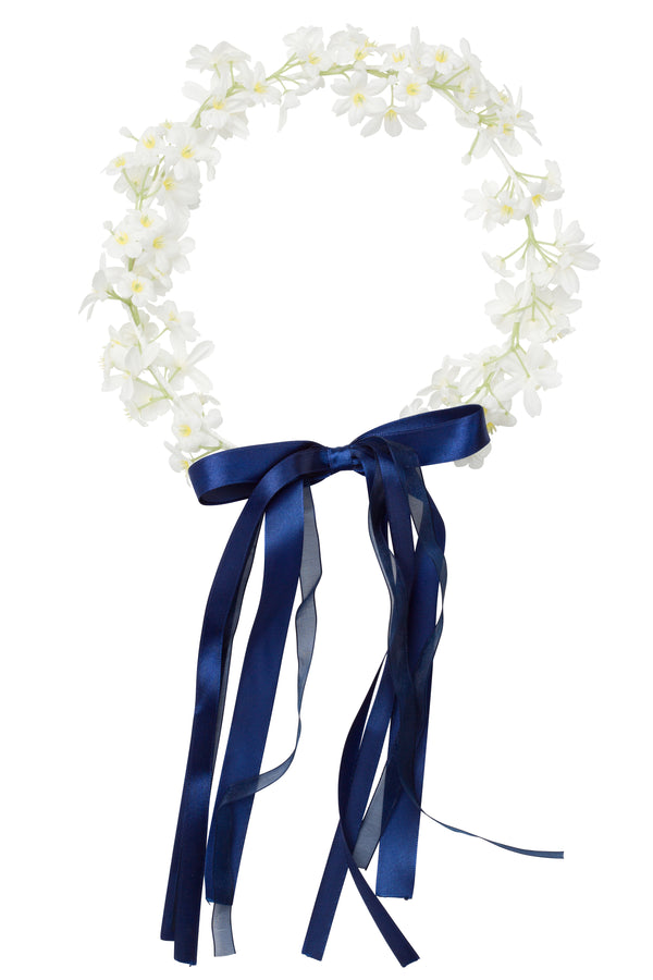 Flower Wreath - Navy Ribbon - PROJECT 6, modest fashion