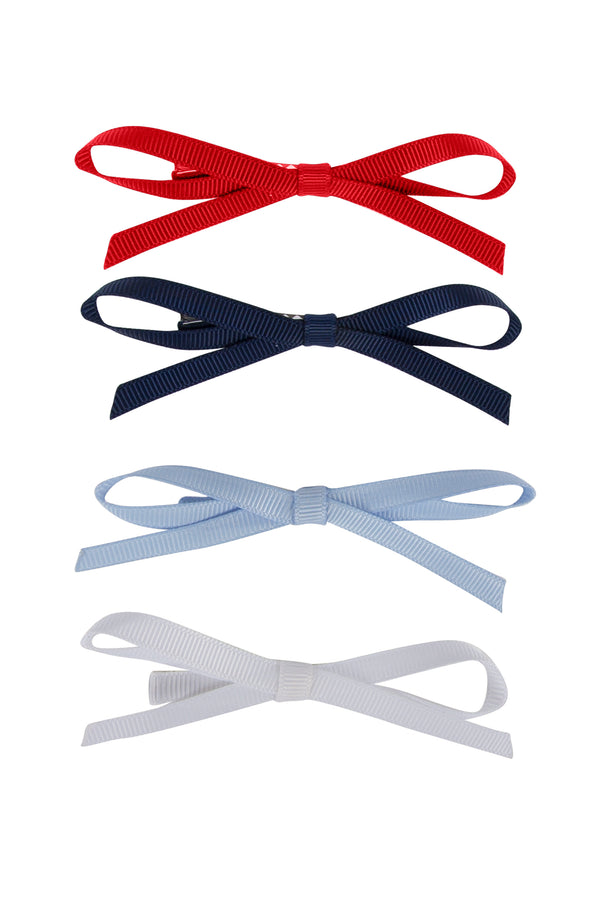 Gerber Grosgrain Clips  - WHITE/LIGHT BLUE/RED/NAVY - PROJECT 6, modest fashion