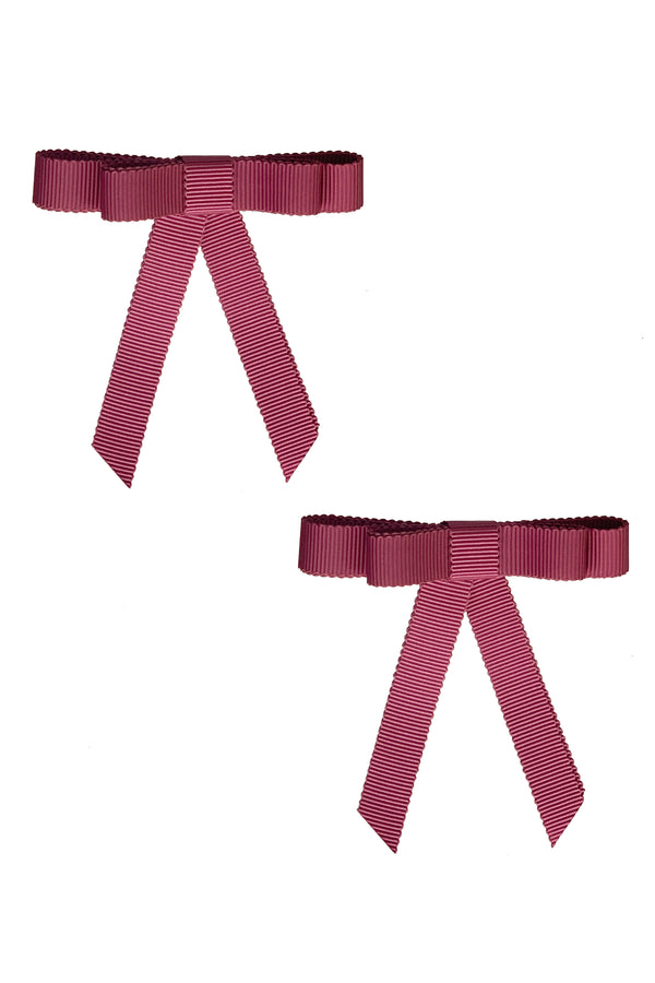 Grosgrain Bow Clip Set (2) - Victorian Rose - PROJECT 6, modest fashion