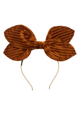 Growing Orchid Headband - Rust Velvet Stripe - PROJECT 6, modest fashion