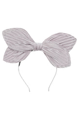 Growing Orchid Headband - Silver Velvet Stripe - PROJECT 6, modest fashion