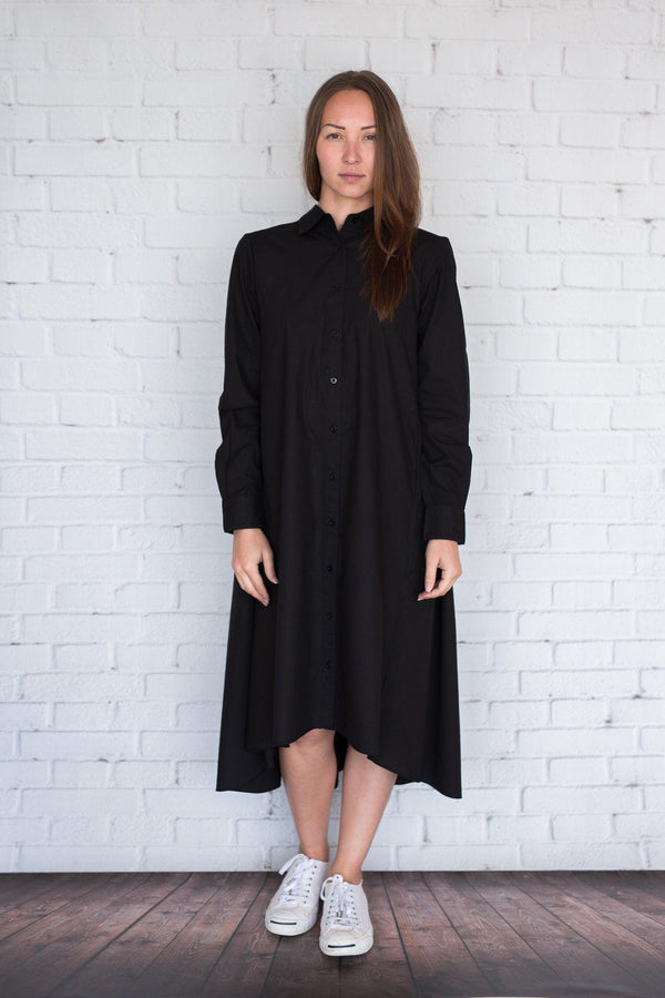 Maaya Medium - Black Poplin - PROJECT 6, modest fashion