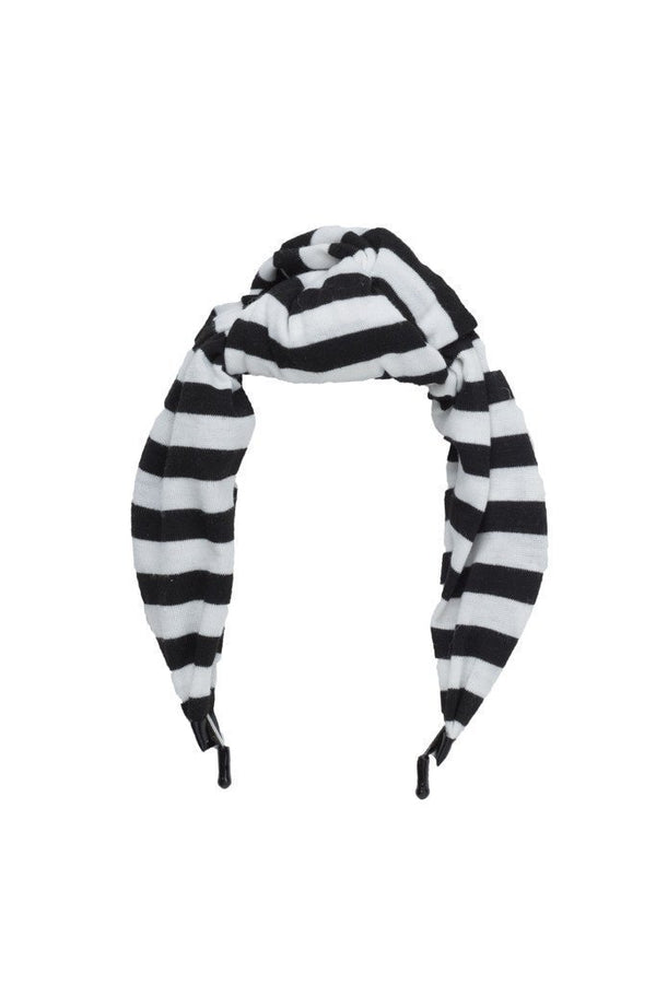 Knot Headband - Black/White Stripe - PROJECT 6, modest fashion