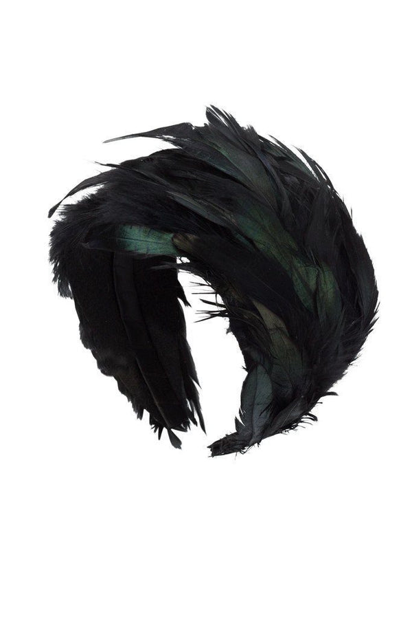 Feather Headband - Black - PROJECT 6, modest fashion