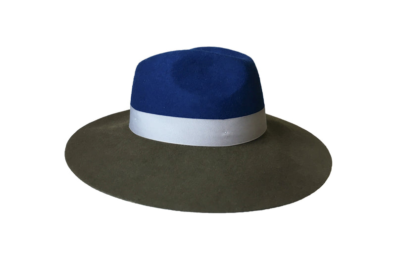 Nurit Hat - Olive/Blue - PROJECT 6, modest fashion