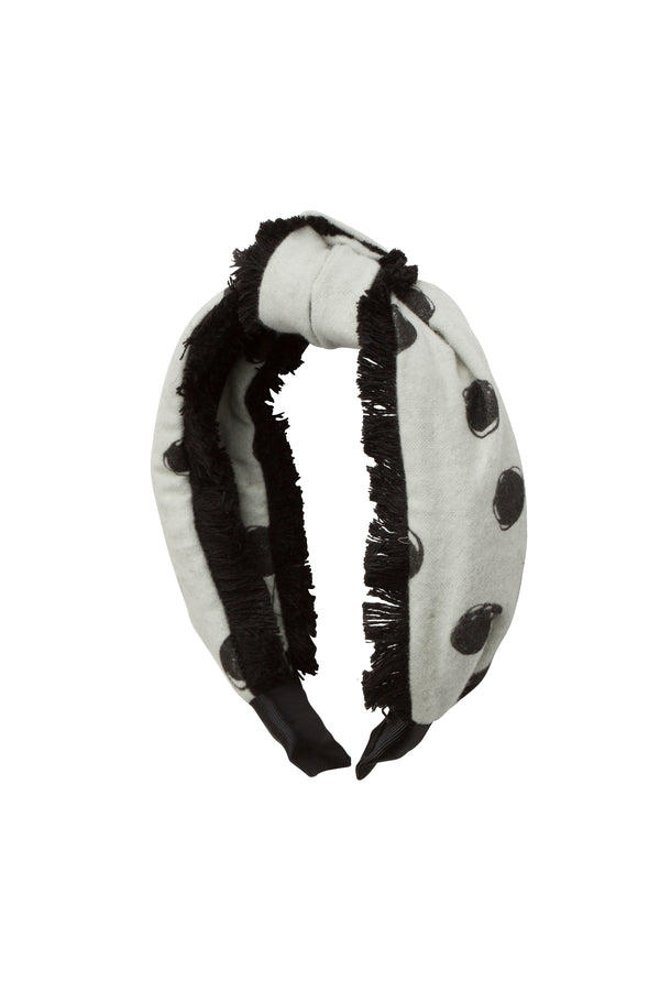 Knot Fringe Headband - Wool Dot - PROJECT 6, modest fashion