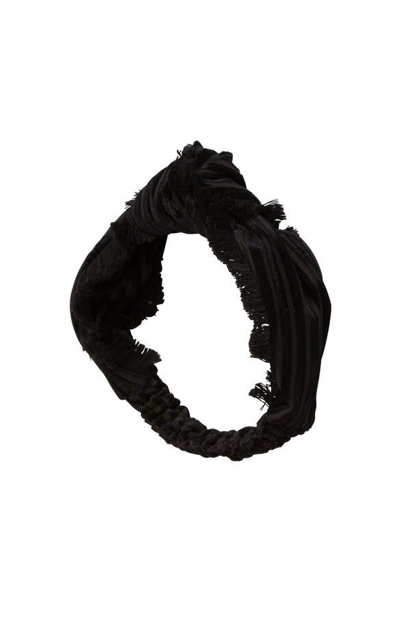 Knot Fringe Wrap - Black - PROJECT 6, modest fashion