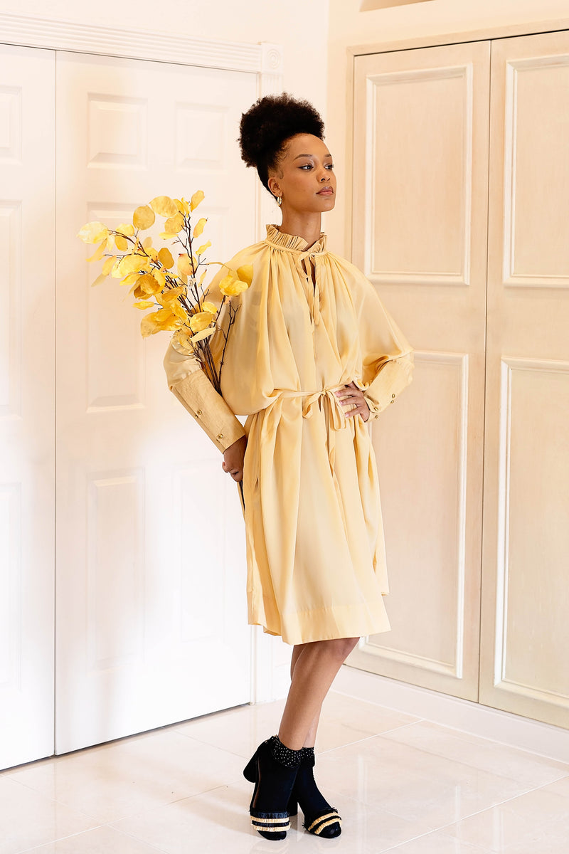 gold crepe dress Golden Embellished Crepe Silk Cowl Gown