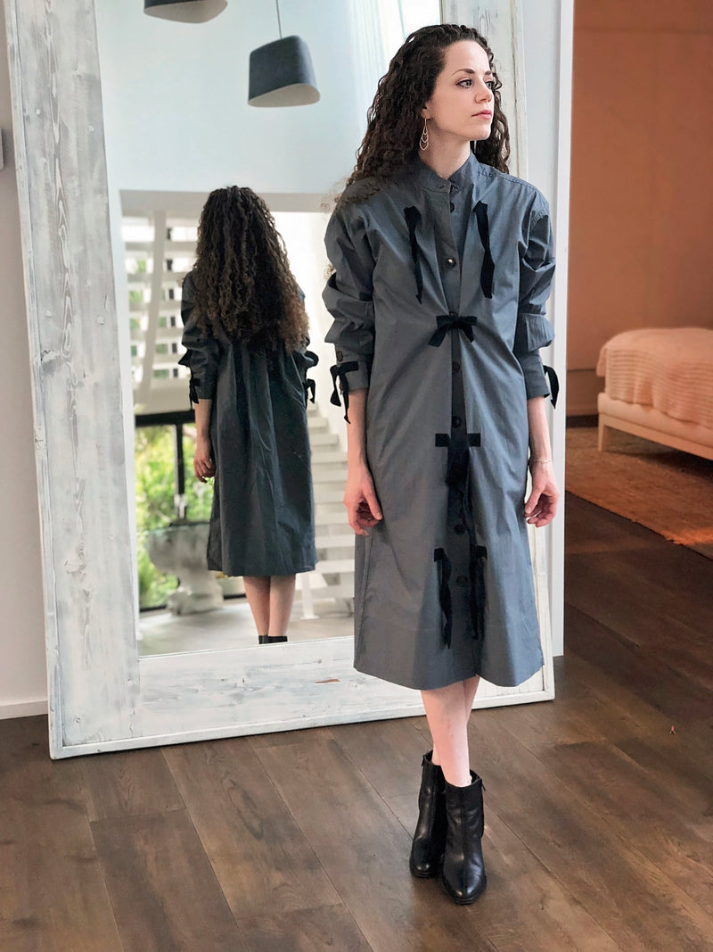 Taree Dress - Raspberry with Black Ties - PROJECT 6, modest fashion