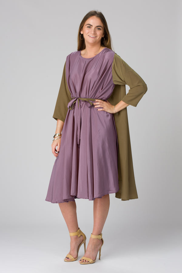 Shunka - Green Olive/Purple Crepe LE - PROJECT 6, modest fashion
