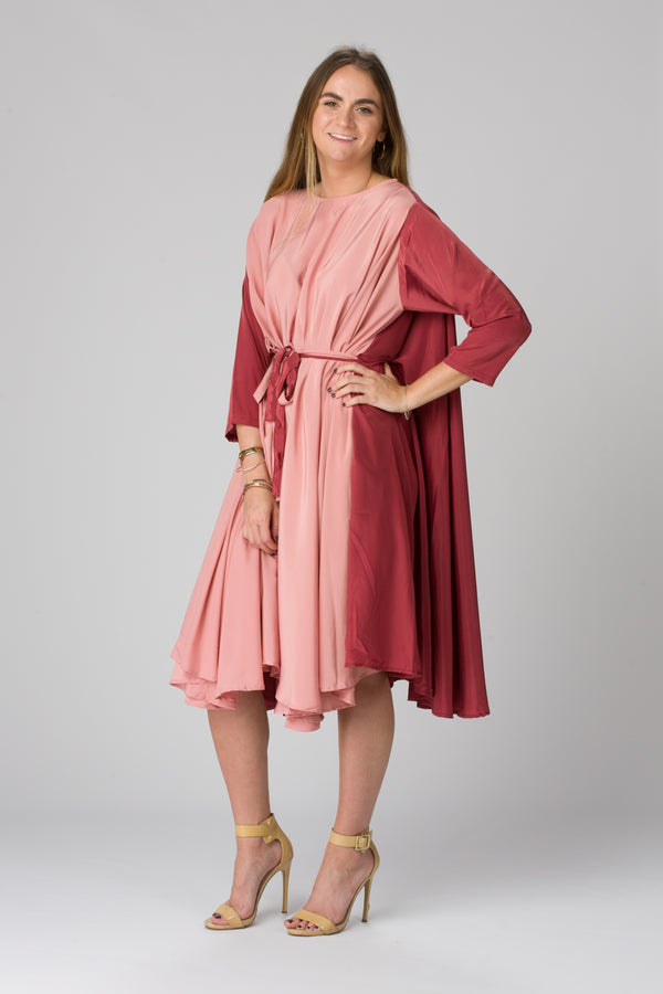 Shunka - Cranberry/Rose Crepe - PROJECT 6, modest fashion