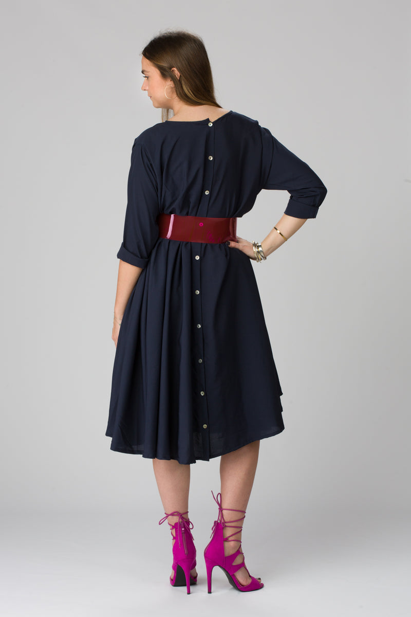 Shunka - Navy Crepe - PROJECT 6, modest fashion