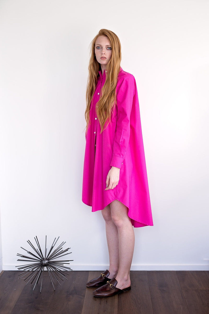 Maaya Short Length - Hot Pink Poplin - PROJECT 6, modest fashion
