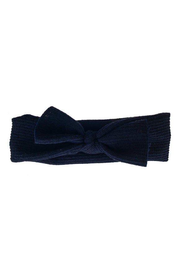 Knitted Bow Wrap - Navy - PROJECT 6, modest fashion