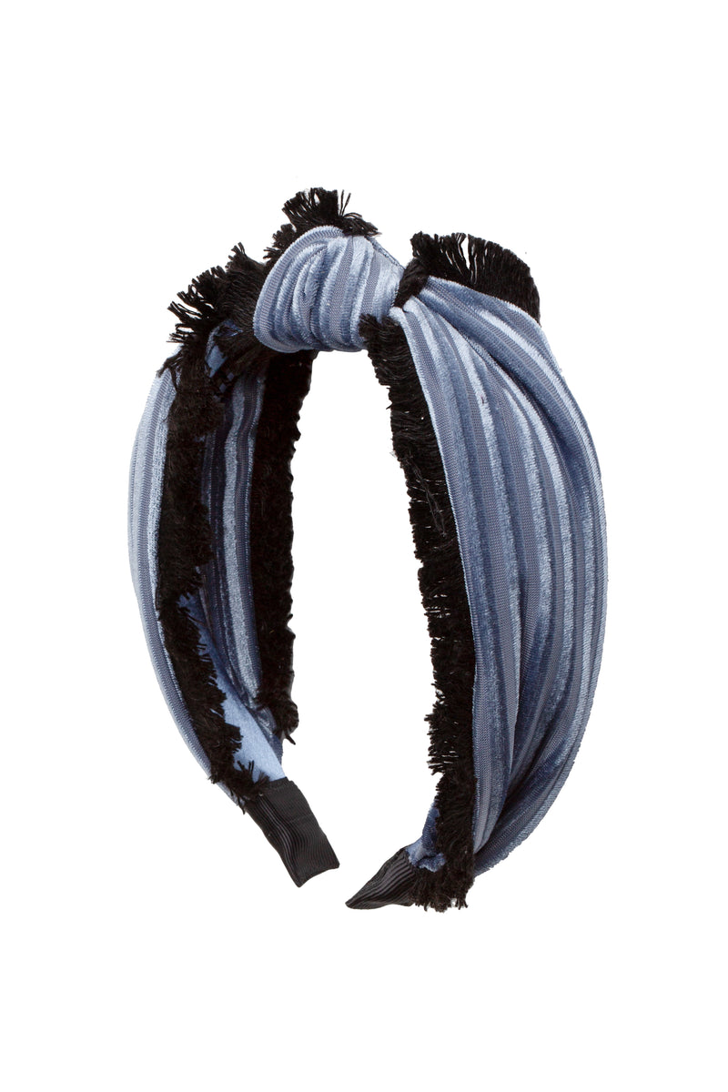 Knot Fringe Headband - Blue - PROJECT 6, modest fashion