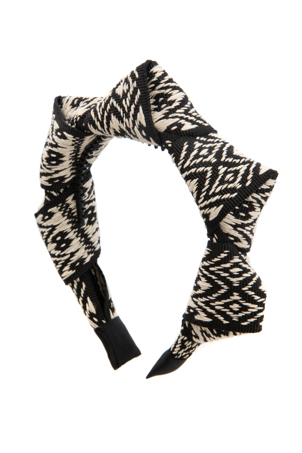 Mountain Queen Headband - Black/Ivory - PROJECT 6, modest fashion