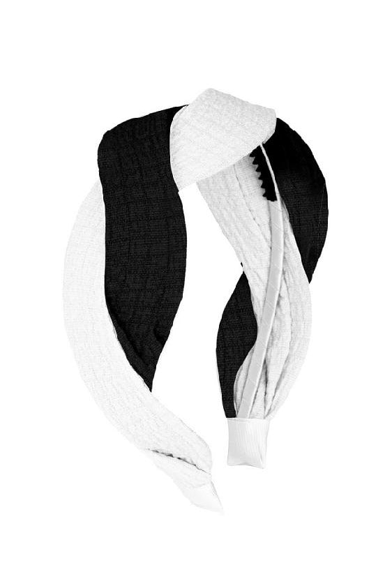 Octagon Headband - Black/White - PROJECT 6, modest fashion