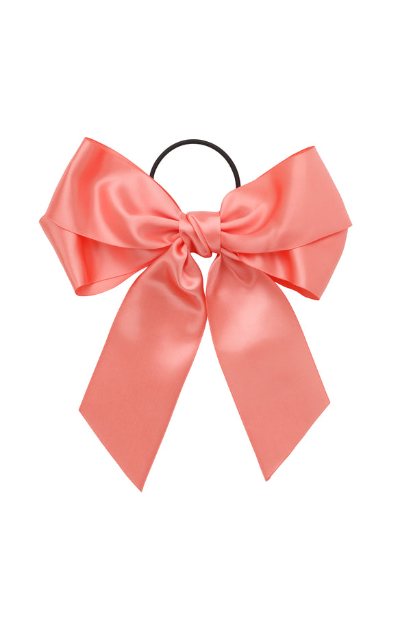 Oversized Bow Pony/Clip - Coral - PROJECT 6, modest fashion