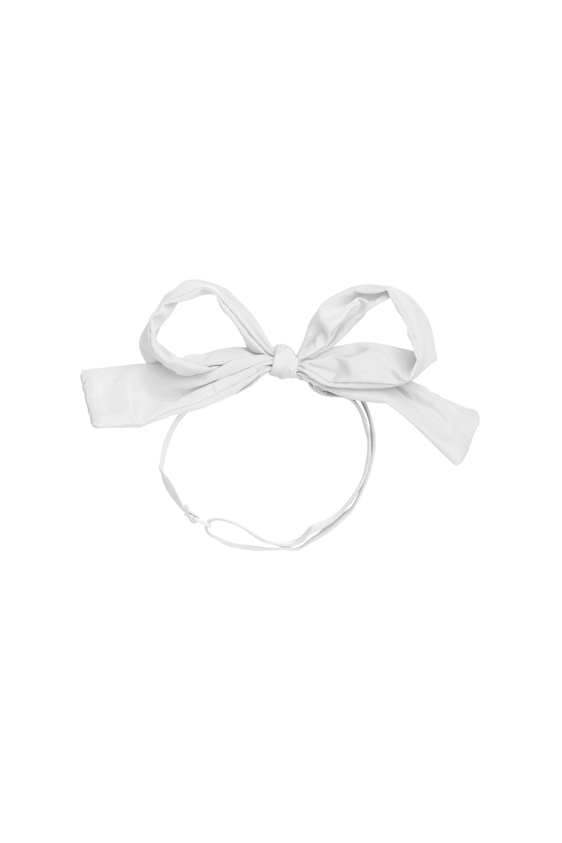 Party Bow Taffeta Wrap - White - PROJECT 6, modest fashion