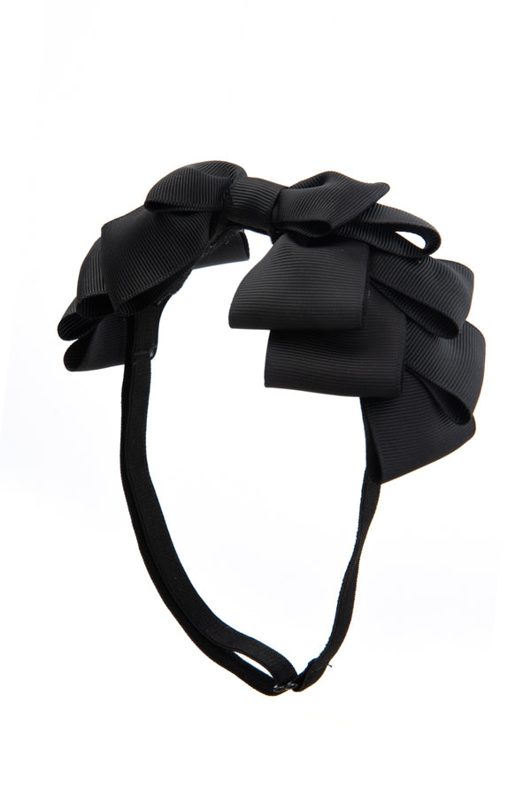 Pleated Ribbon Grosgrain Wrap - Black - PROJECT 6, modest fashion