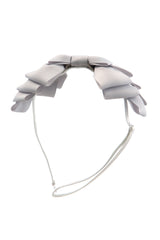 Pleated Ribbon Grosgrain Wrap - Shell Grey - PROJECT 6, modest fashion