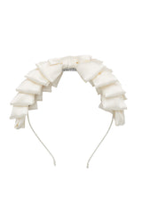 Pleated Ribbon Headband - Dove Ivory - PROJECT 6, modest fashion