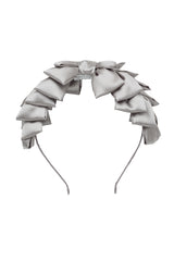 Pleated Ribbon Headband - Silver Grey - PROJECT 6, modest fashion