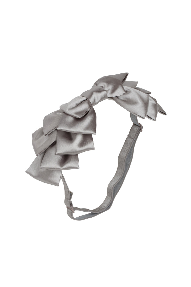 Pleated Ribbon Wrap - Silver Grey - PROJECT 6, modest fashion
