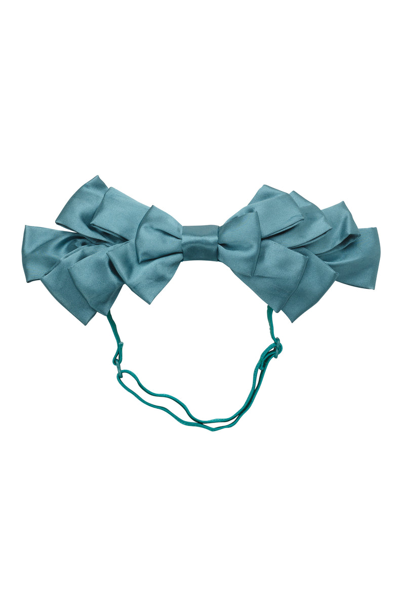 Pleated Ribbon Wrap - Teal - PROJECT 6, modest fashion
