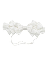 Pleated Ribbon Wrap - White - PROJECT 6, modest fashion
