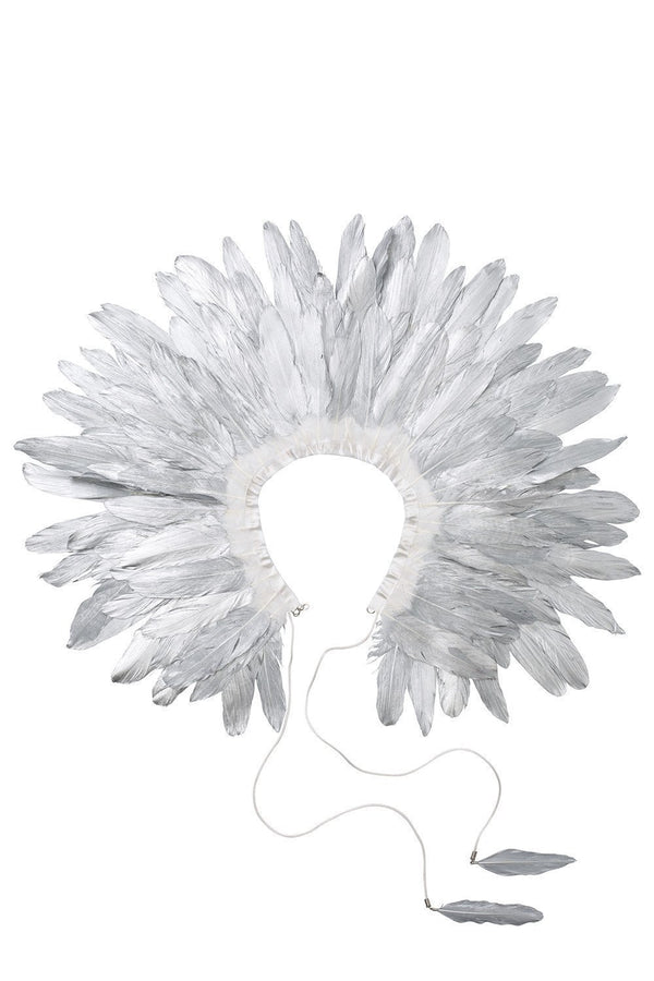 Feather Collar - Silver - PROJECT 6, modest fashion