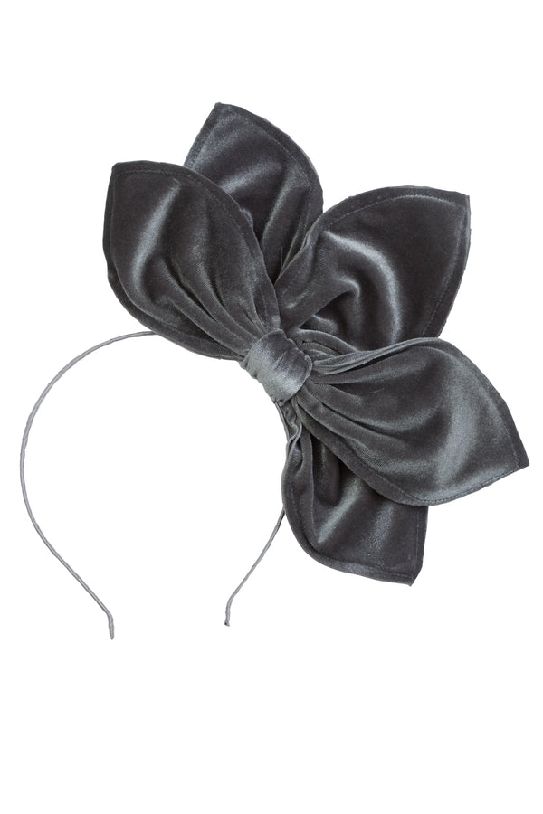 Five Petals Velvet Headband - Grey - PROJECT 6, modest fashion